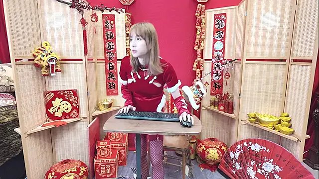 abbykitty — Happy chinese NY cum  show